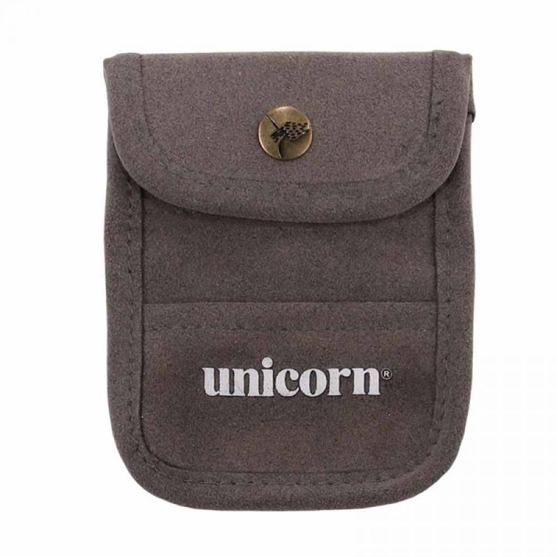 Fonda Darts Unicorn Accs Pouch Grey Flocked Leather 46258