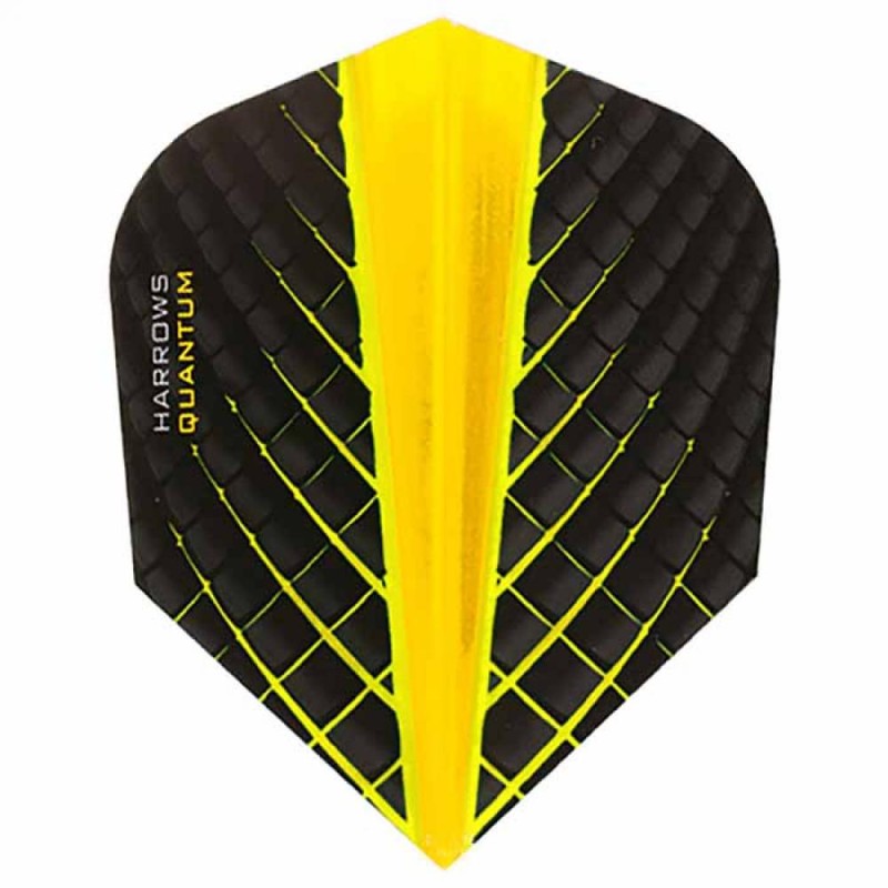 Pack 10 Harrows Darts Flights Quantum Yellow Standard