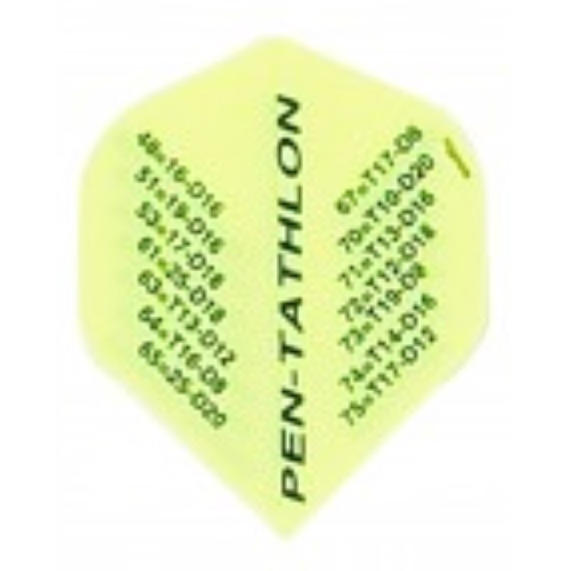 Plumas Pentathlon Standard Números Amarilla 2034