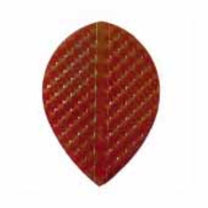 Plumas Iridescent Embossed Oval Roja