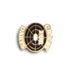 Pin Crazy For Darts Branco/preto 2