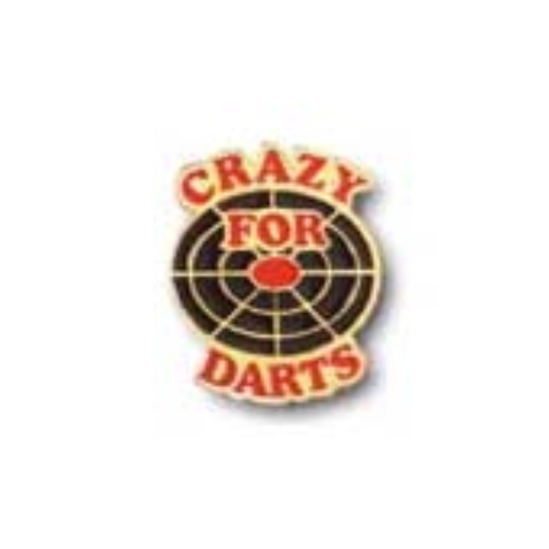 Pin Crazy For Darts Rot/schwarz