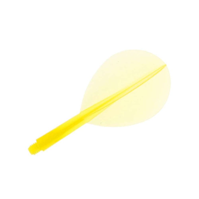 Plumes Condor Flights Jaune Ovale/peau longue 33.5mm Vous trois.