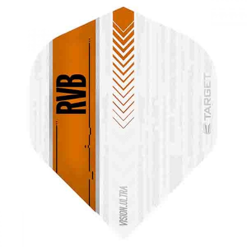 Feathers Target Darts Rvb vision ultra white orange 332020