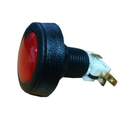 Pulsador Circular Rojo Para Maquinas + Micro A0122 Rojo 2