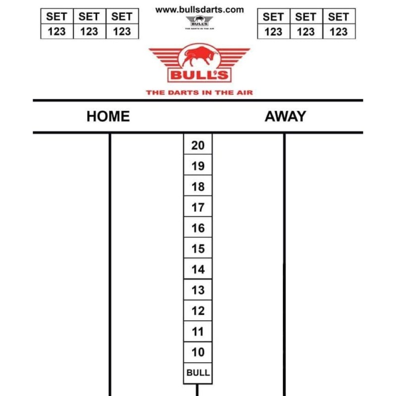 La planche à fléchettes Bulls Darts 25x35 67307