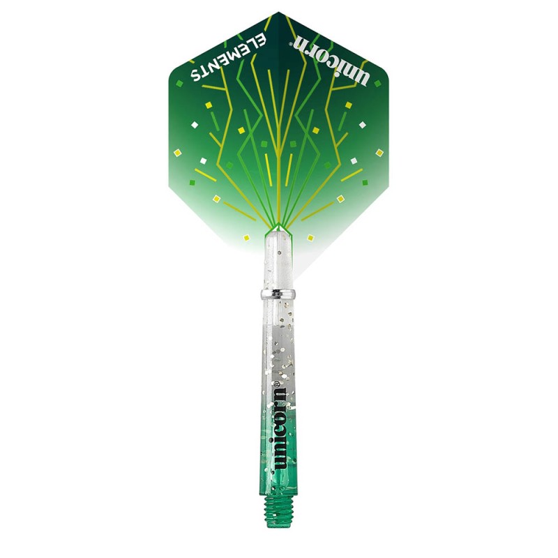 Feathers Gripper 4 Elements Thunderstorm Unicorn Darts Pack Green 74707