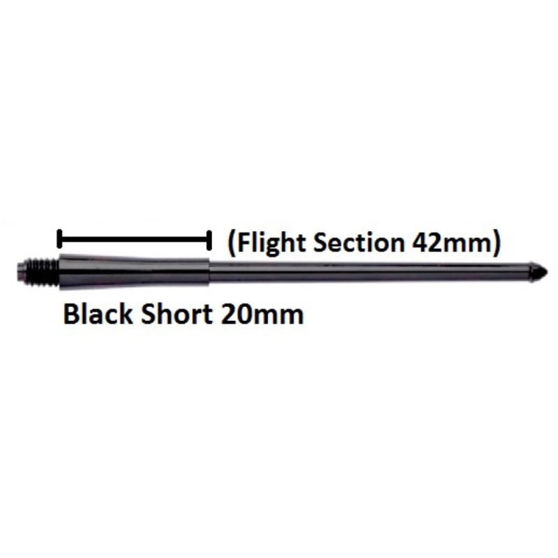 Cañas Stealth Winmau Short Negra 62mm 7950.101