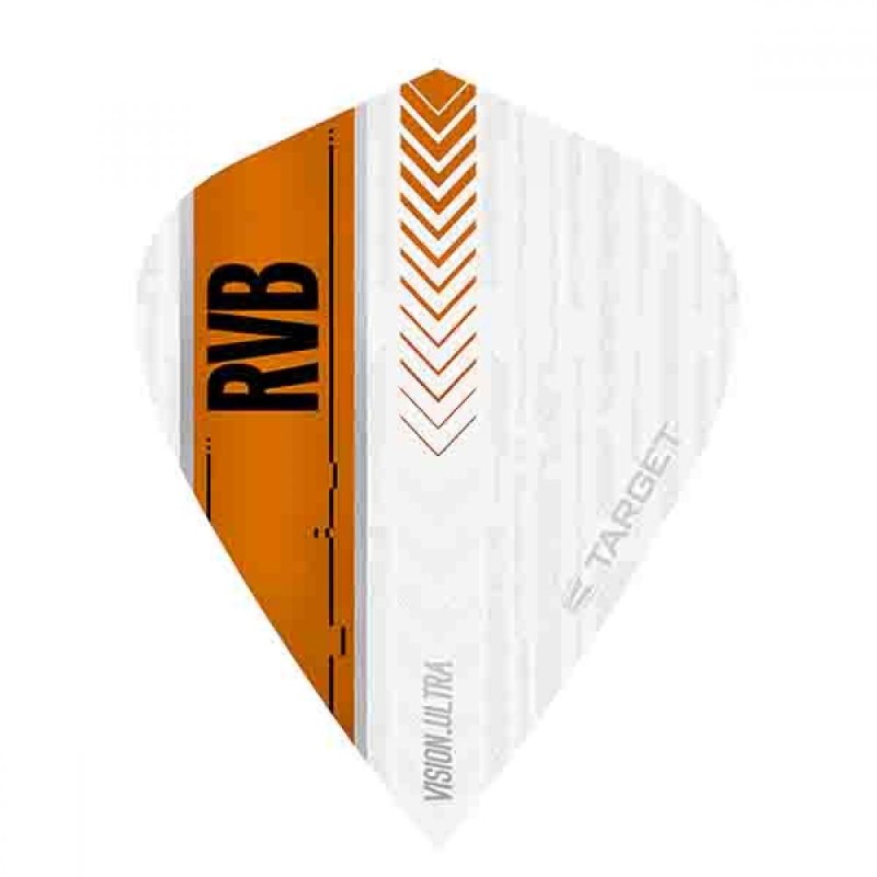 Plumes Target Darts Rvb Vision Ultra Blanc/orange Kite 332030 Je suis désolé