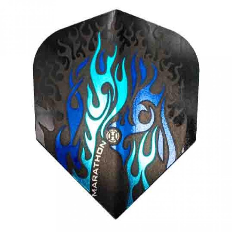 Plumas Harrows Darts Flights Marathon Standard Fire Blue  1519