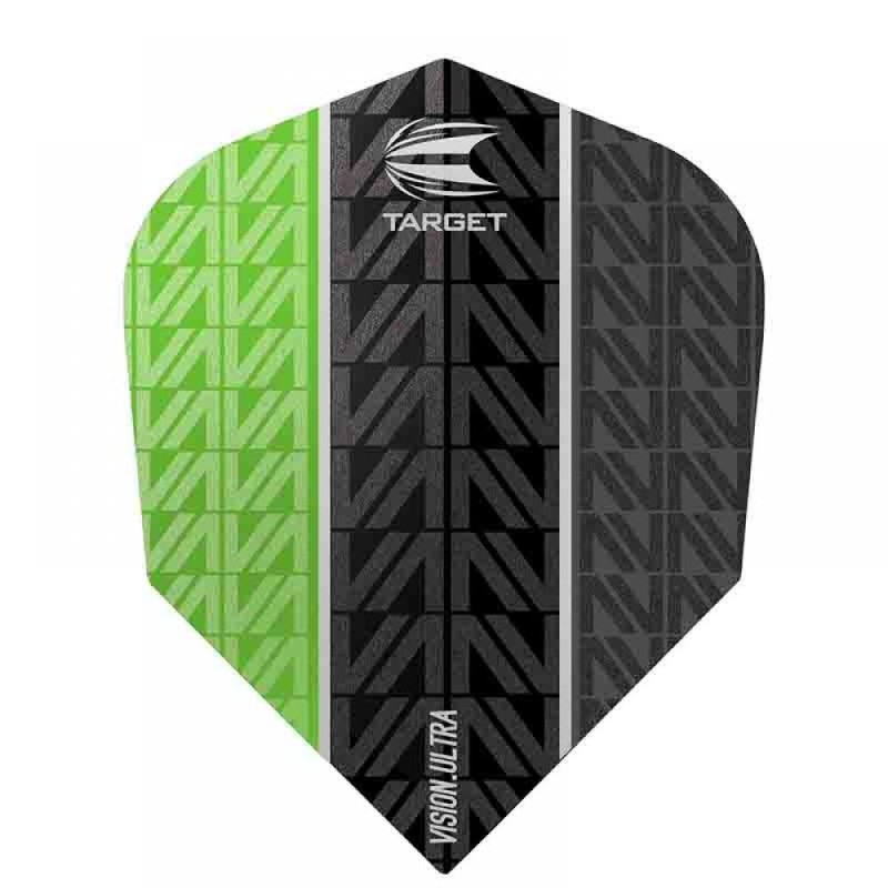 Feathers Target Darts Flights vision ultra green vapor 8 black no 6 332460