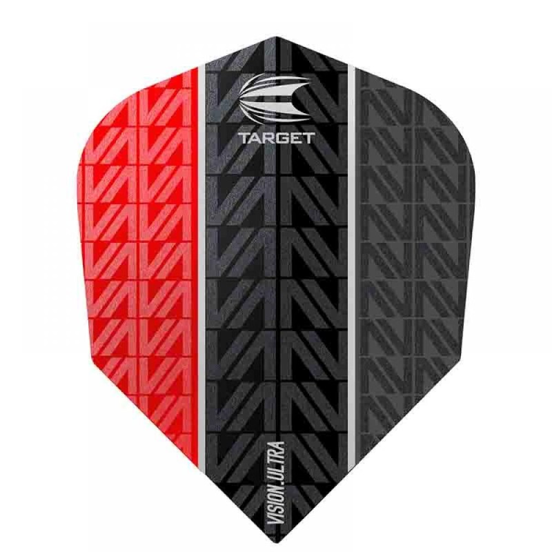 Piume Target Darts Flights Vision Ultra Rosso Vapore 8 Nero No6 332470