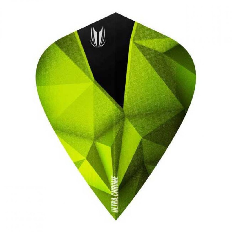 Plumas Target Darts Shard Ultra Chrome Green Kite Flights  333110