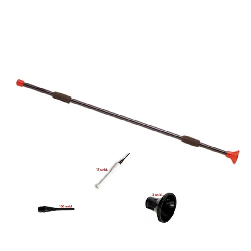 Pack Cerbatana Sin Cargador 70cm Air Dart +15 Dardos + 2 Boquillas + 100 Puntas