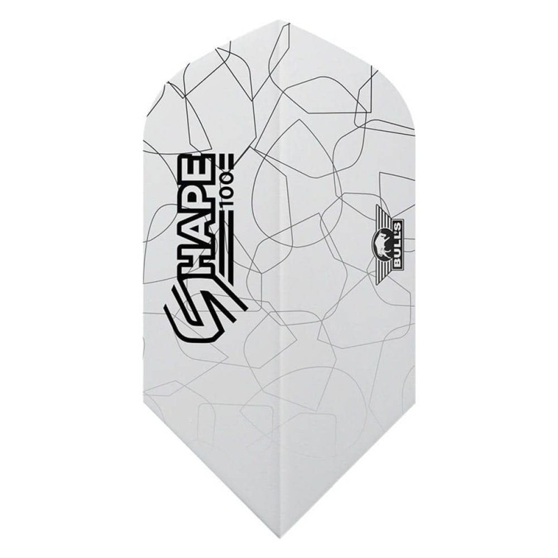 Plumas Bulls Darts Forma 100 Branco Slim Bu-50932