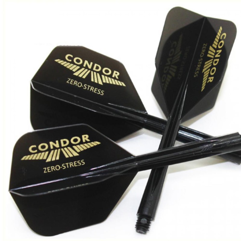 Piume Condor Flights Shape Black Logo Oro L 33.5mm