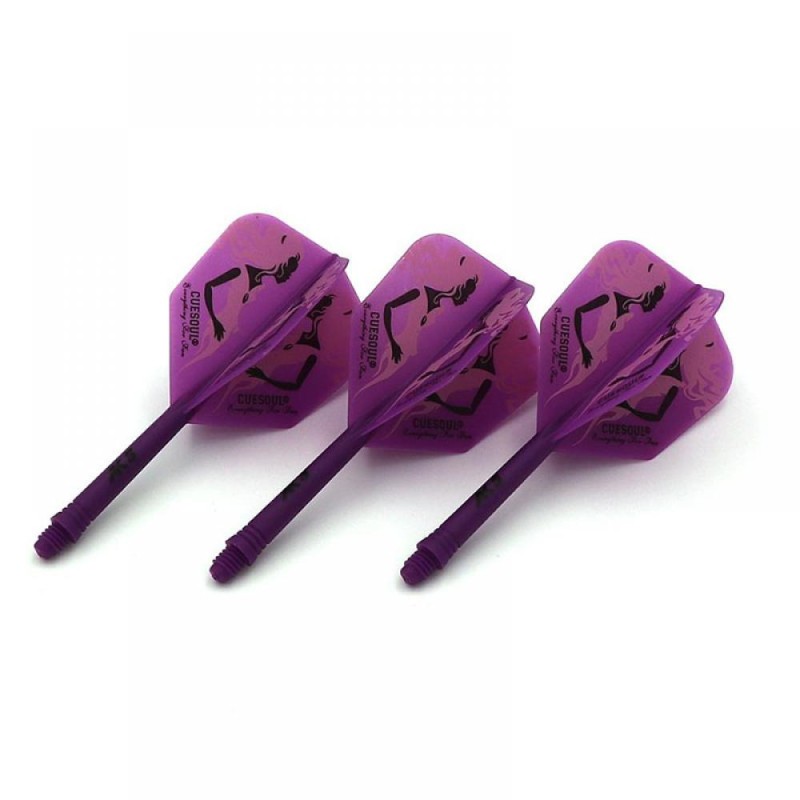 As plumas Cuesoul Flights Ak5 Shape L Purple Woman Ak-5mn5-l