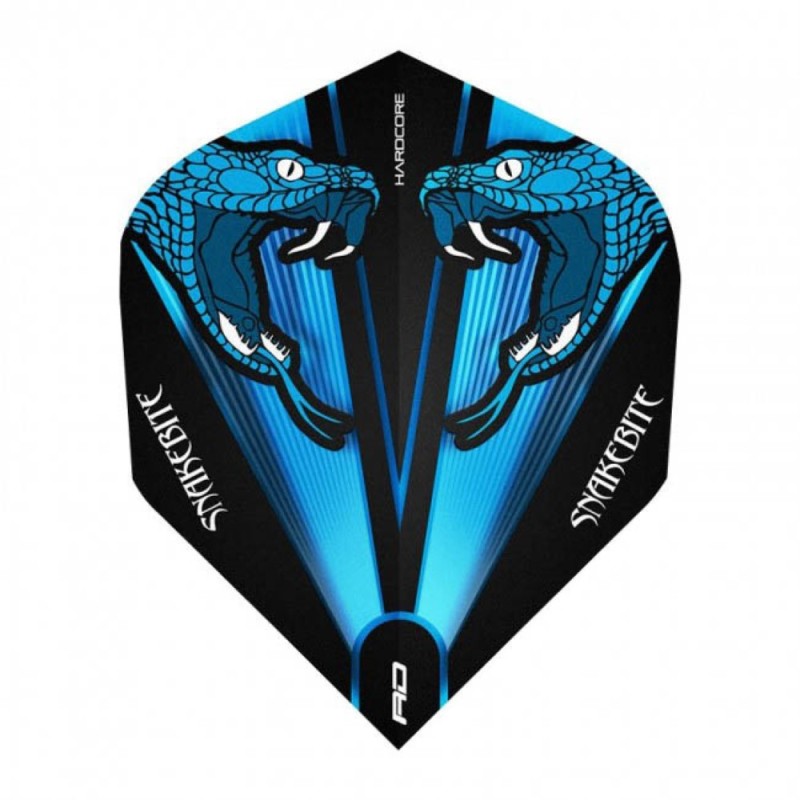 Piume Flights Red Dragon Blue Snakebite Trans. 1 Set 3 Unità F6417