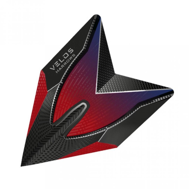 Plumas Harrows Darts Flights Velos Red Black  1015