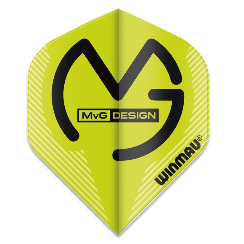 Feathers Winmau Darts Michael Van Gerwen Mega Std Green and white 6900.233