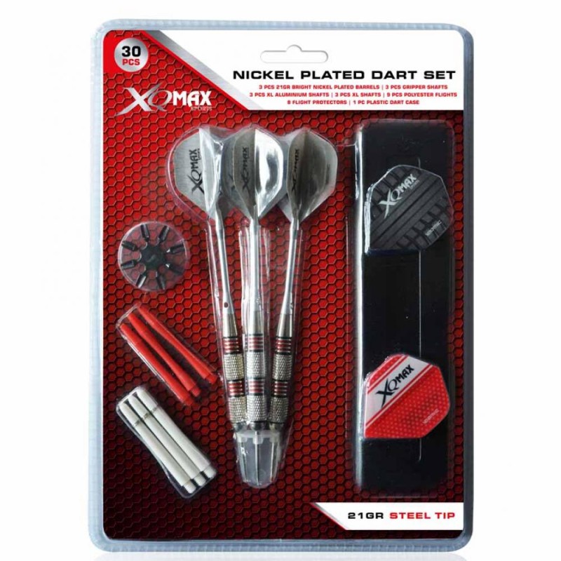 Pacote Xqmax Darts Nickel Plated Dart 21gr Qd7000680