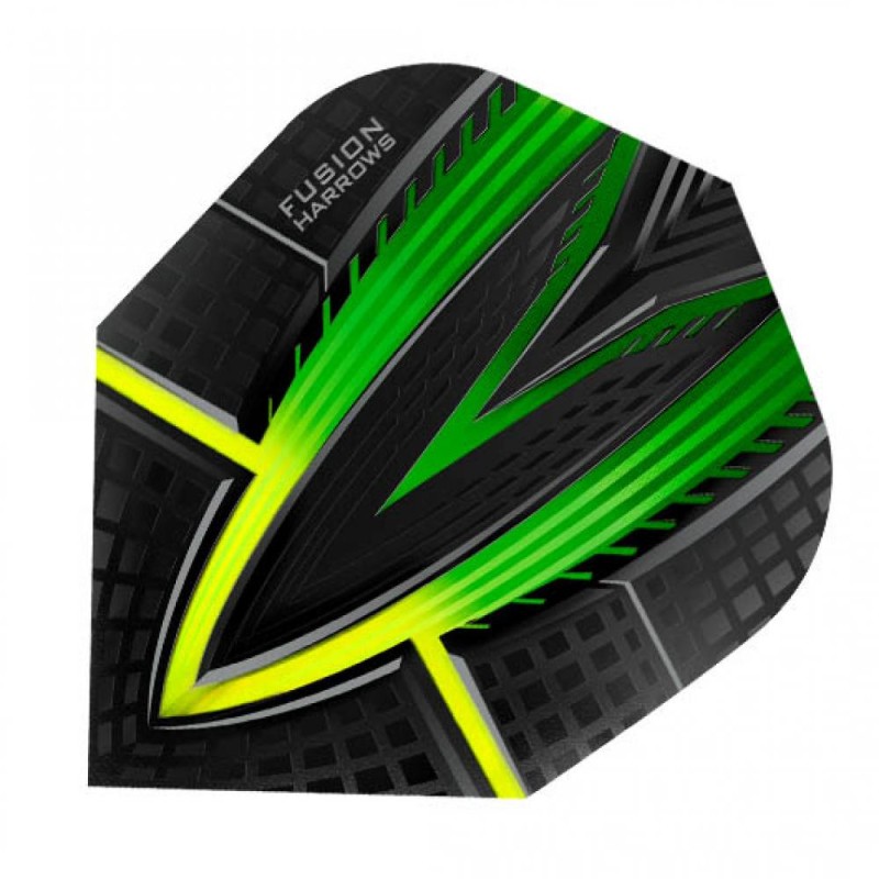 Piume Harrows Darts Flights Fusion Verde Giallo 4404