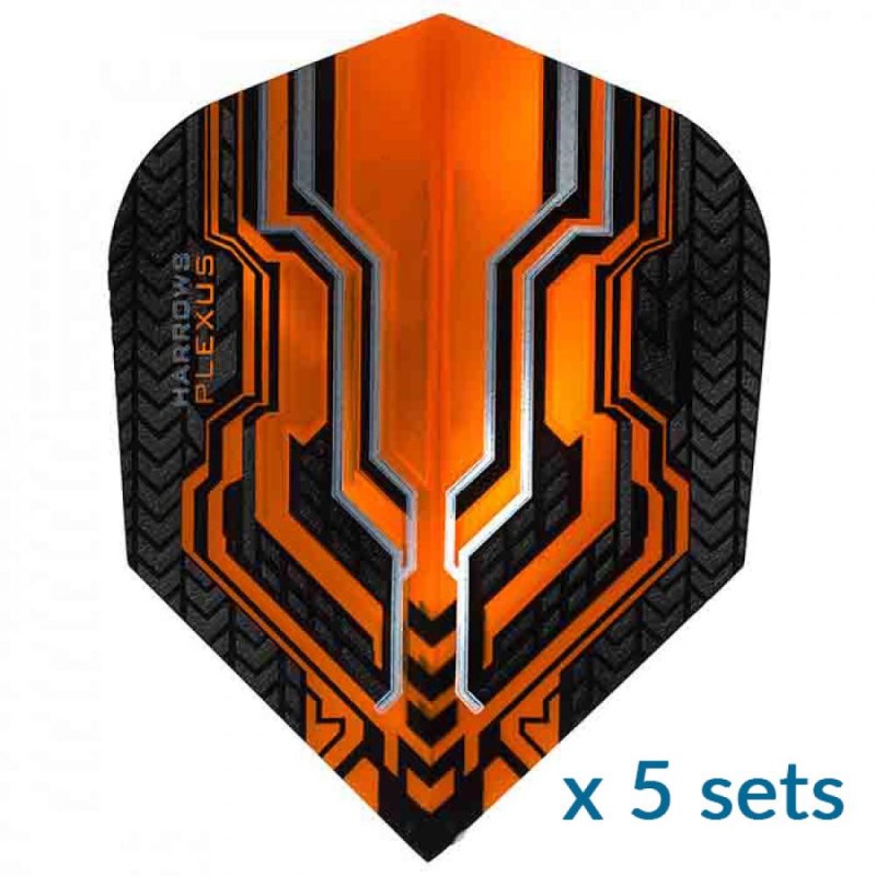 Harrows Darts Plexus Orange Standard 5 Sets (15 Plumes) Il est écrit