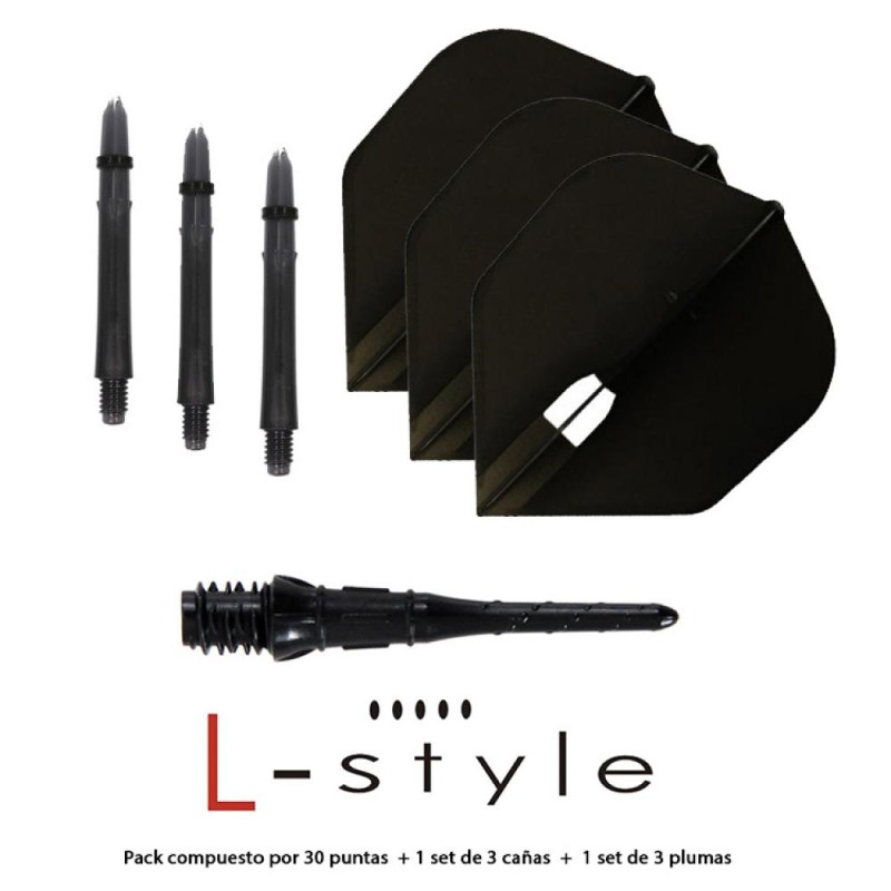 Le pack L-style Top Punta Premium 2ba + Laro 190 + L-flight Standard Noir est également disponible