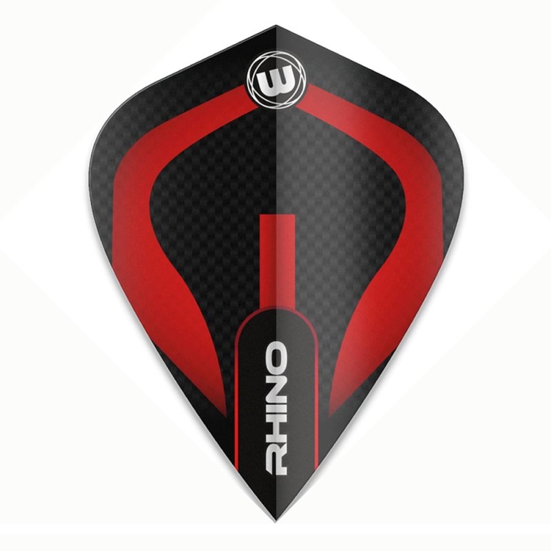 Plume Winmau Rhino Kite noir et rouge 6907102