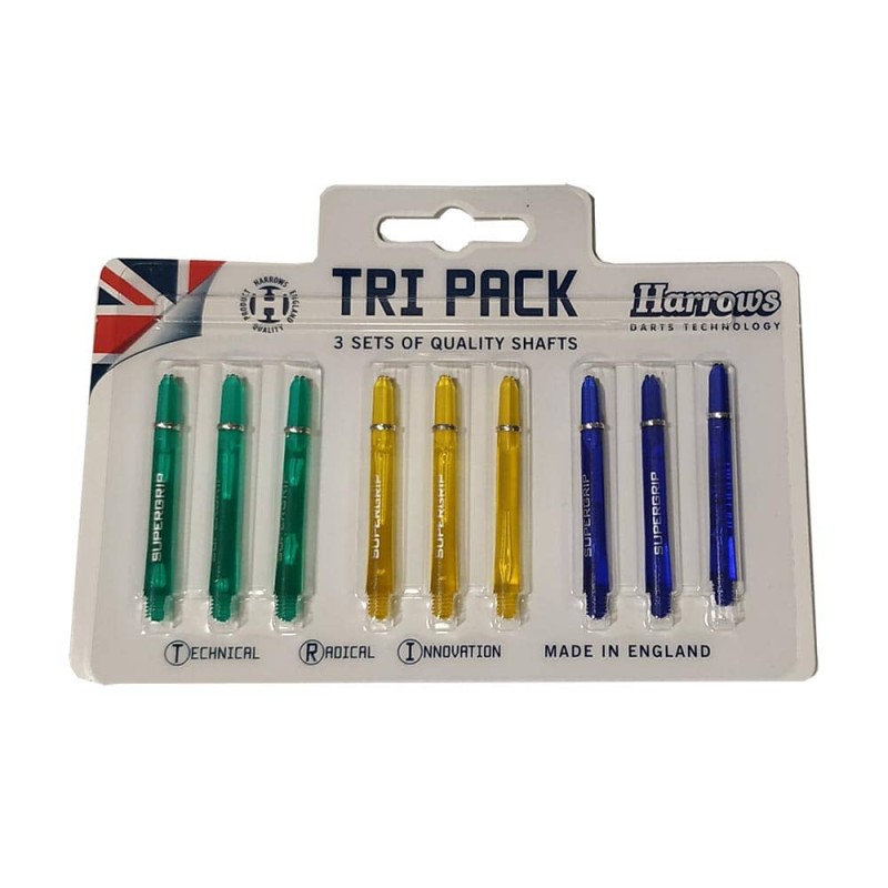 Canas Tri Pack Harrows Darts Supergrip Pro Shaft Medium Colours 2 Tps0002