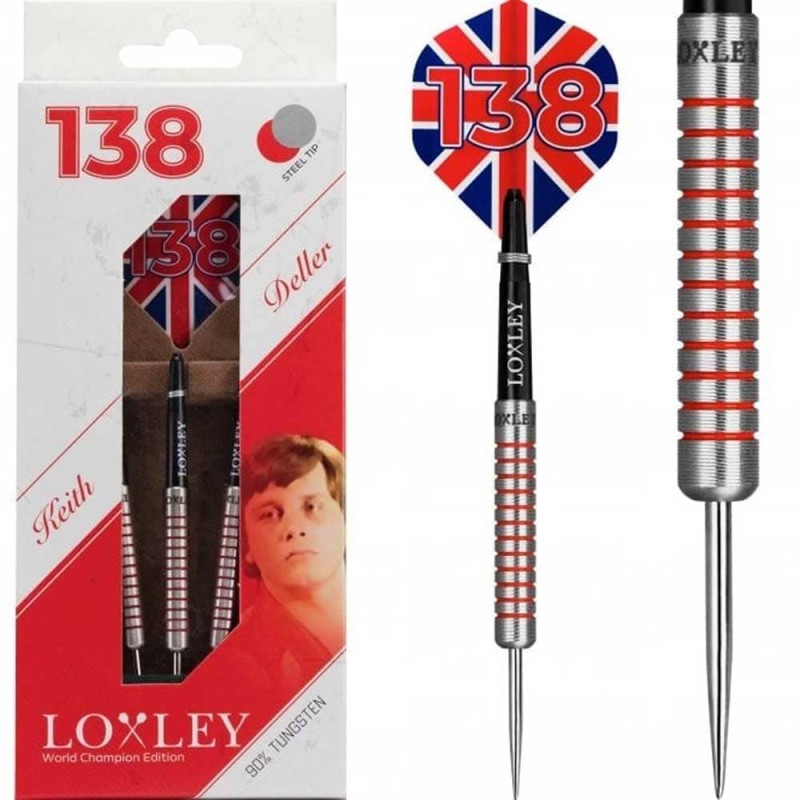 Dardo Loxley Darts Keith Deller 19g 90% punta d'acciaio