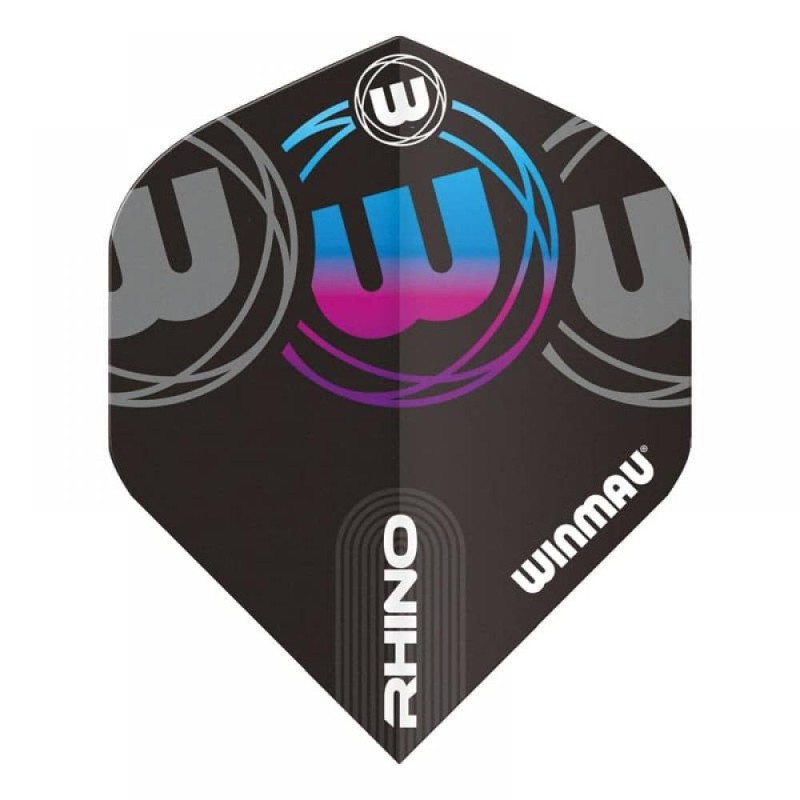 Feathers Winmau Darts Rhino black grey blue 6905.226