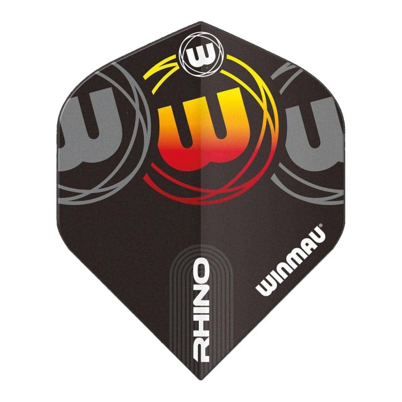 Feathers Winmau Darts Rhino black grey orange standard 6905.227