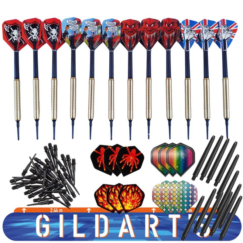 Pacote de Darts Ponto Plástico Inclui 12 Darts + 200 Pontos + Linha de Tiro