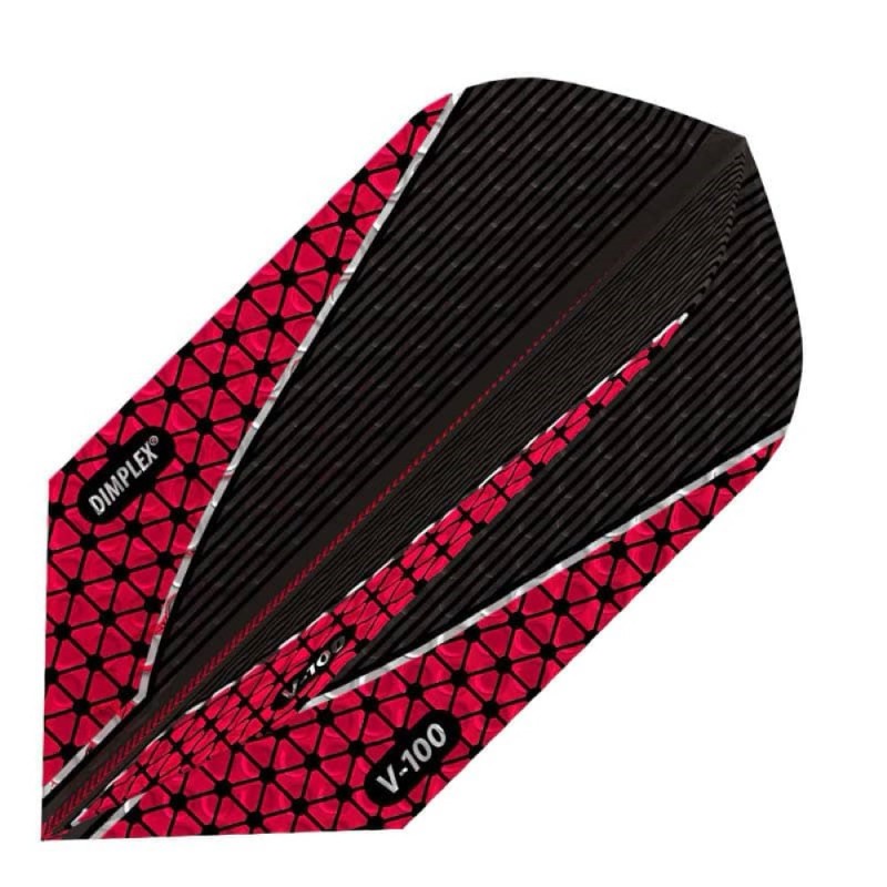 Piuma Darts Viper Dimplex Darts Flights Slim Rosso Nero 30-9106