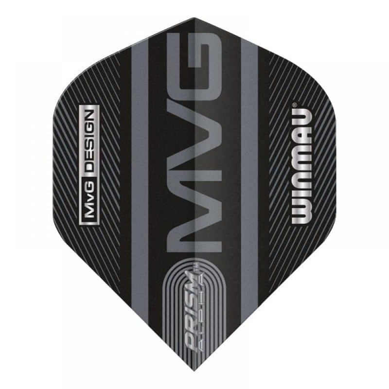 Plumes Winmau Darts Prism Alpha Mvg 2021 noir gris 6915.187