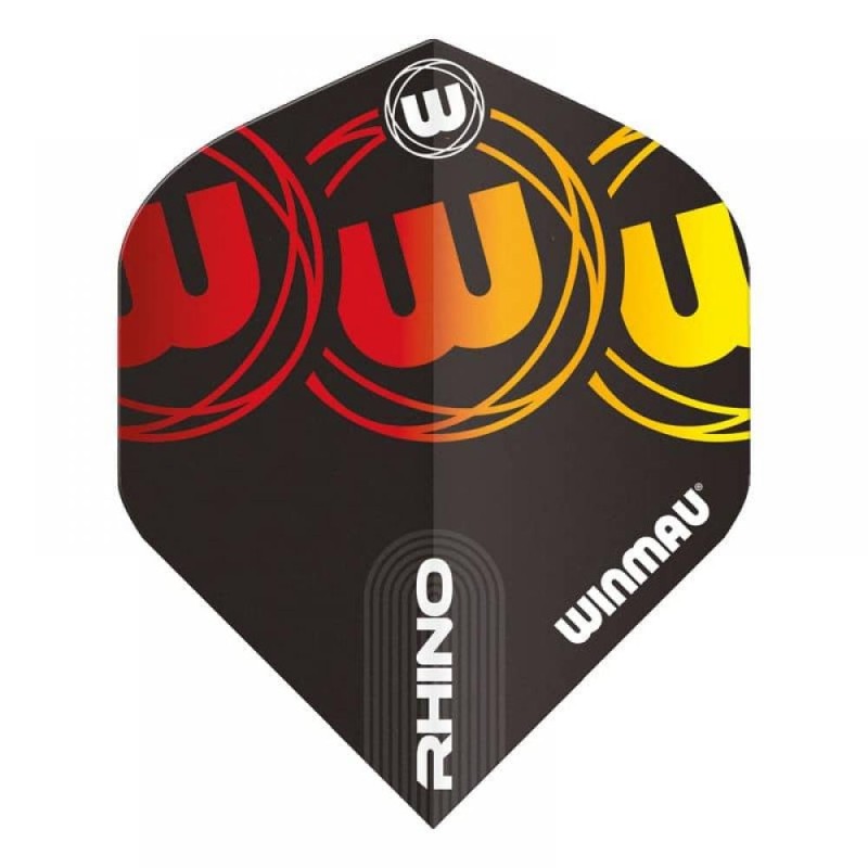 Feathers Winmau Darts Rhino black red yellow 6905.230