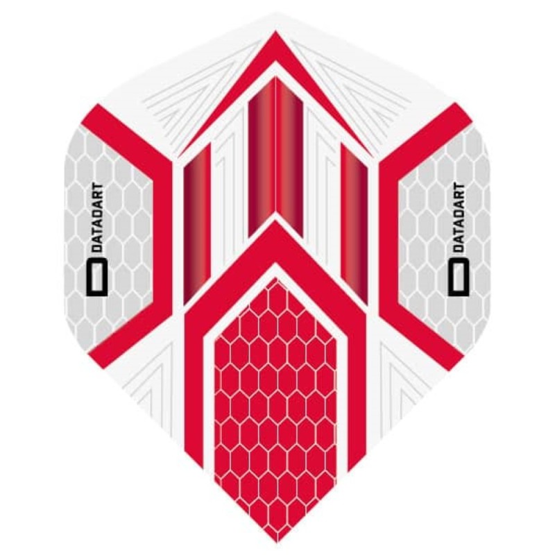 Pluma Dardos Datadart Hex Flight Grey/red