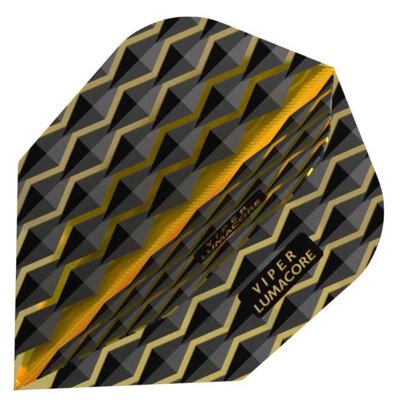 Feder Darts Viper Flights Lumacore Standard Gelb Schwarz 30-6200