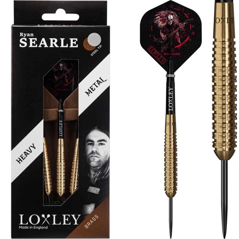 Dardo Loxley Darts Ryan Searle Brass 16g % punta d'acciaio