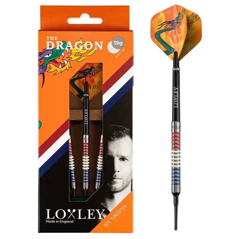 Les fléchettes Loxley Darts Jules Van Dongen 90% 19g Pointe en plastique