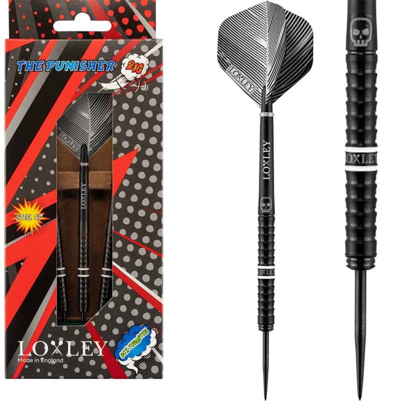 Dardo Loxley Darts Il Punisher 21g 90% punta d'acciaio