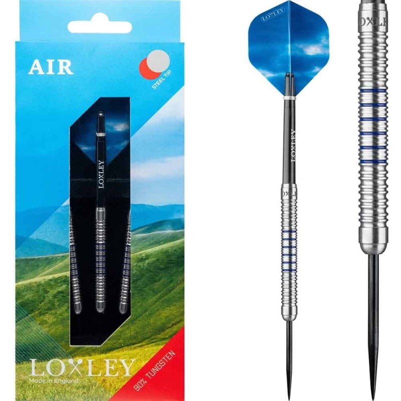 Les fléchettes Loxley Darts Air 24g 90% pointe en acier