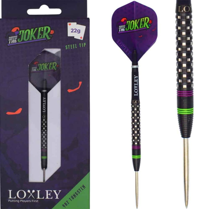 Dardo Loxley Darts The Joker 22g 90% punta d'acciaio