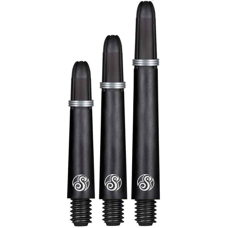 Cañas Shot Darts Koi Carbon Shaft Negro Intermedia 37.5mm Sh-sm3703/i