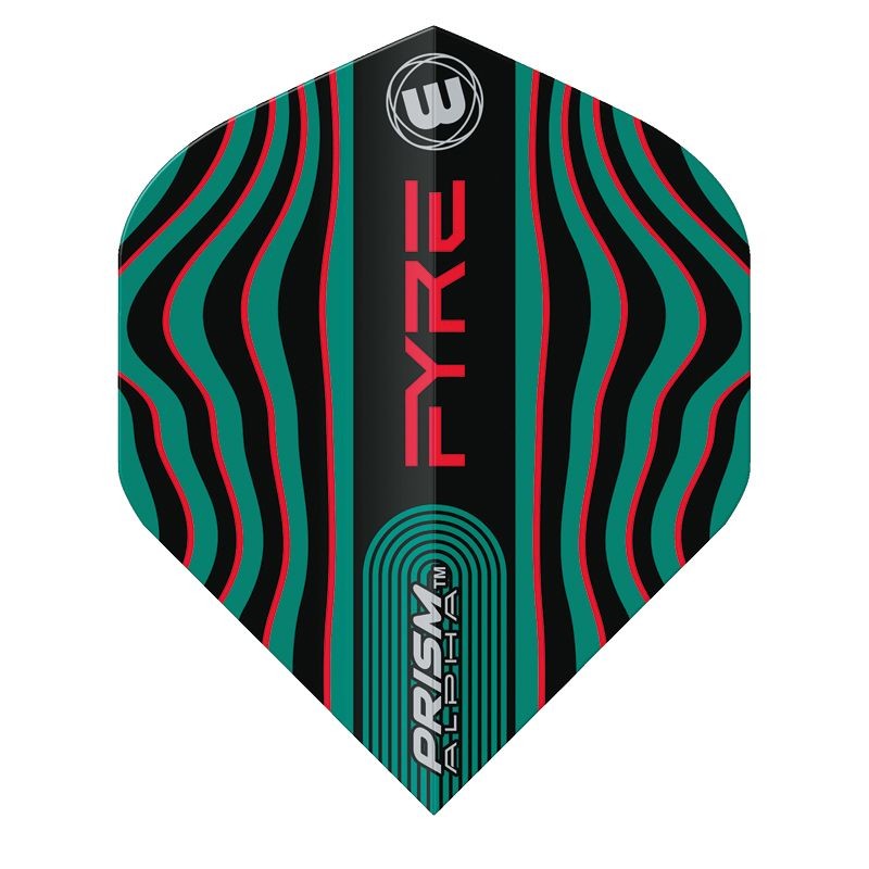 Feathers Winmau Darts This is the standard Prism Alpha Black Turquoise Red 6915.708