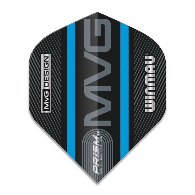 Fülle Winmau Darts Standard Prism Alpha Mvg Schwarz Blau Logo Streifen 6915.714