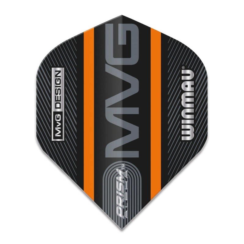 Plumas Winmau Darts Standard Prism Alpha Mvg Black Orange Logo Stripe 6915.715