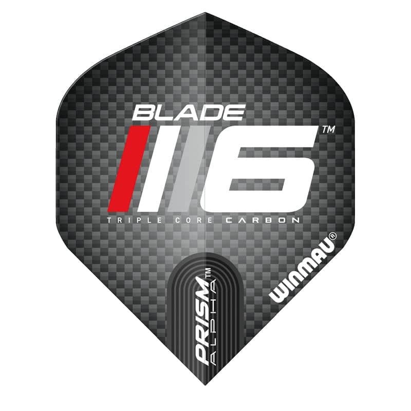 Piume Winmau Darts Standard Prism Alpha Blade 6 Grigio Rosso 6915.700