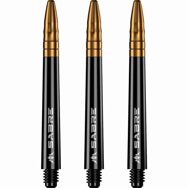 Canas Mission Darts Sabre Policarbonato Negro Dourado Intermediário 41mm S1516